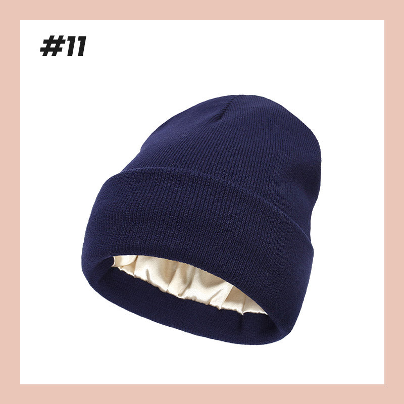 💖Anti-frizz silky satin-lined knit cap