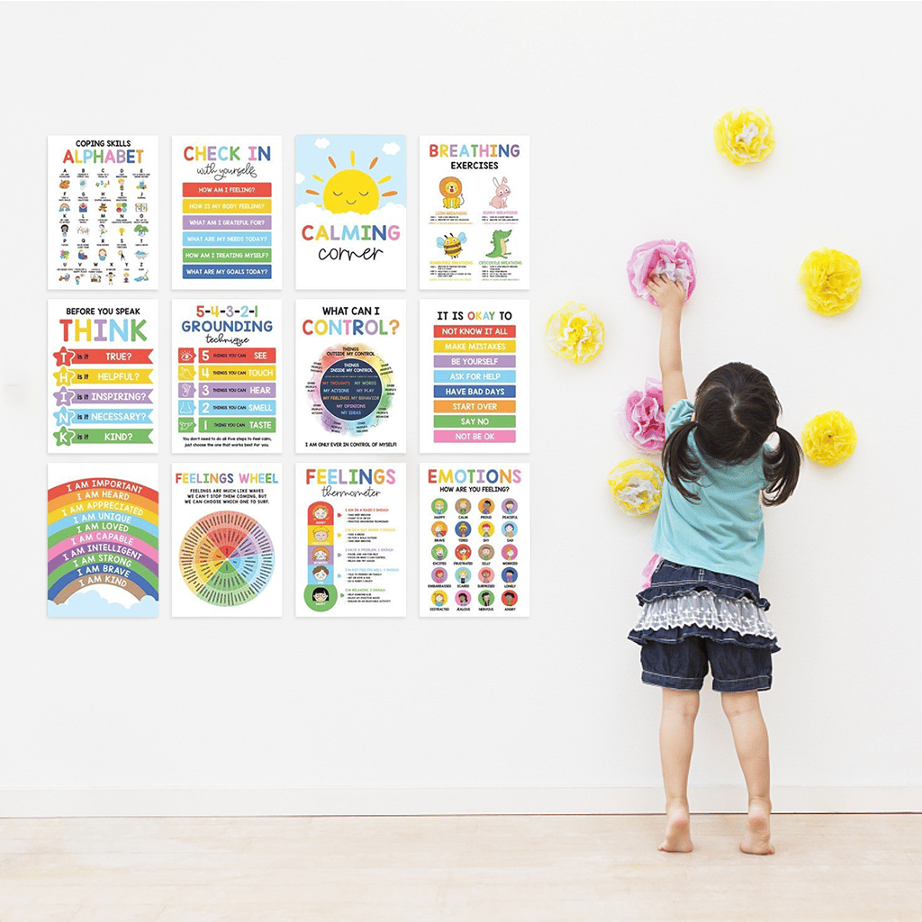 🔥❤️12 Pcs Calming Corner Posters