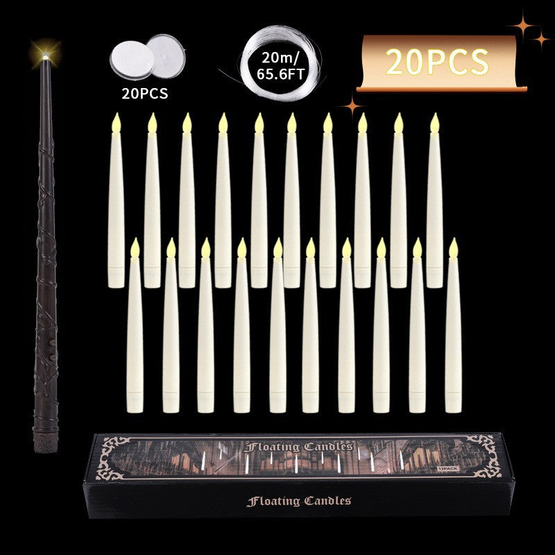 ๐โจ Floating Christmas Candles with Magic Wand Remote โจ