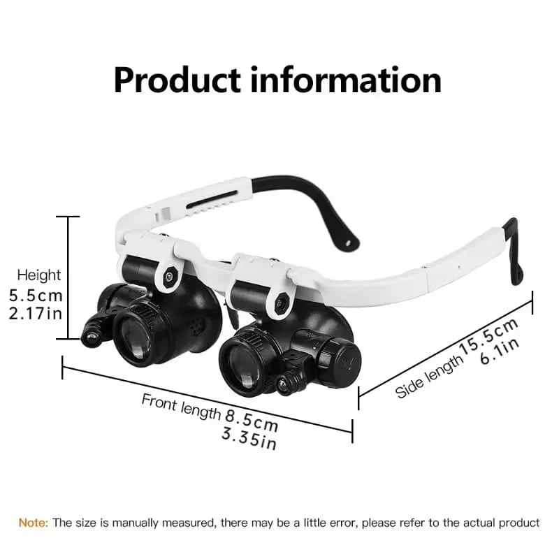 ππ8X 15x 23x Head Wearing Magnifying Glass with LED Light Headband