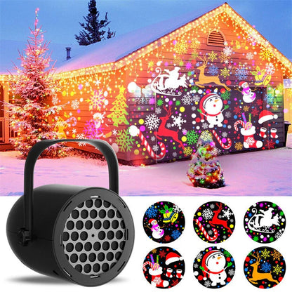 LED Christmas Projection Light – Bring 16 Holiday Scenes to Life 🎄