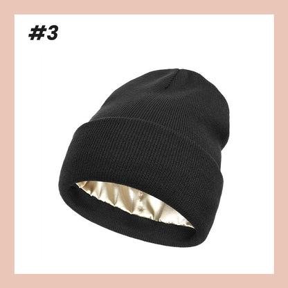 💖Anti-frizz silky satin-lined knit cap