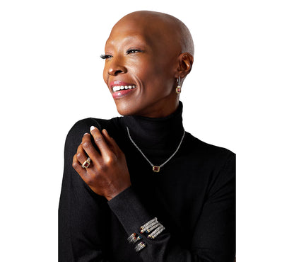 💎Two-Tone Gemstone Ring – Bold, Beautiful, and Brilliant