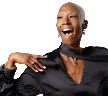 💎Two-Tone Gemstone Ring – Bold, Beautiful, and Brilliant