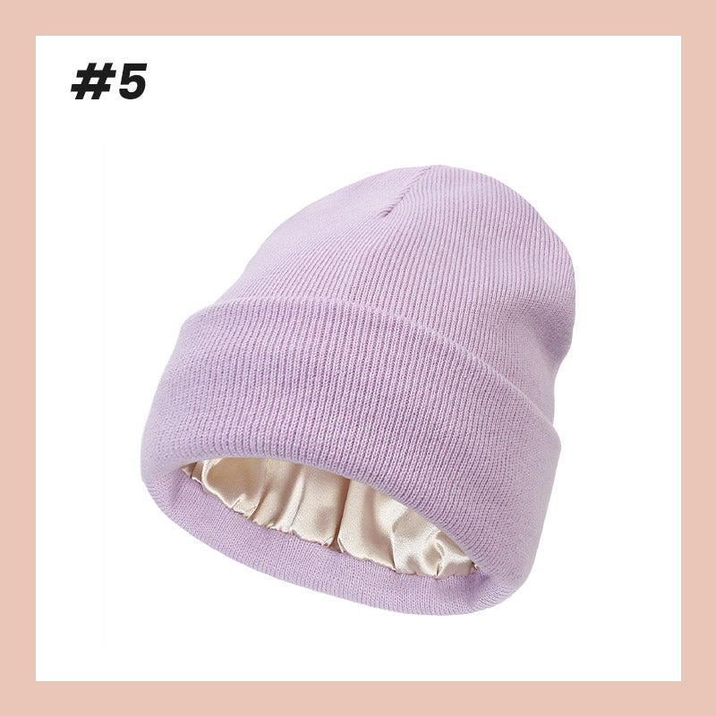💖Anti-frizz silky satin-lined knit cap