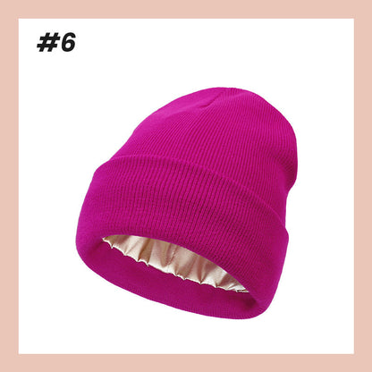 💖Anti-frizz silky satin-lined knit cap