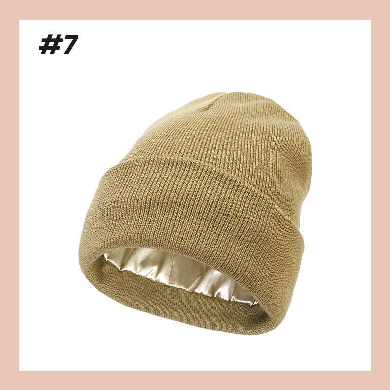 💖Anti-frizz silky satin-lined knit cap
