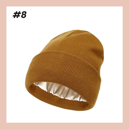 💖Anti-frizz silky satin-lined knit cap