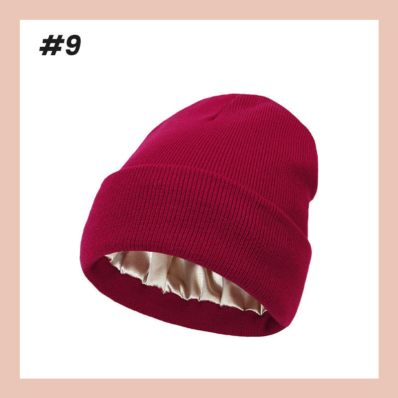 💖Anti-frizz silky satin-lined knit cap