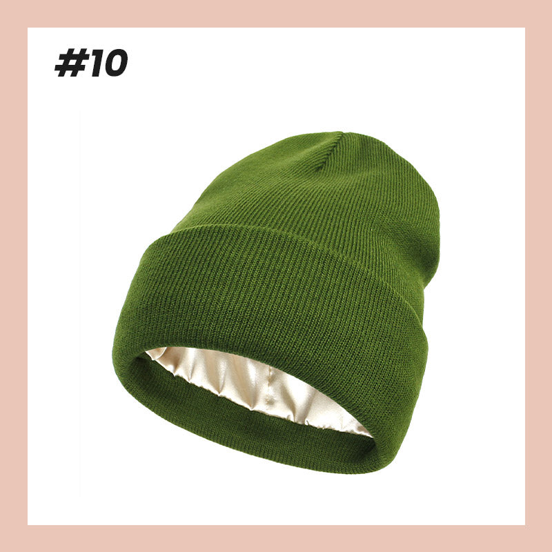 💖Anti-frizz silky satin-lined knit cap