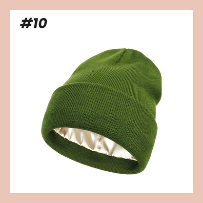 💖Anti-frizz silky satin-lined knit cap