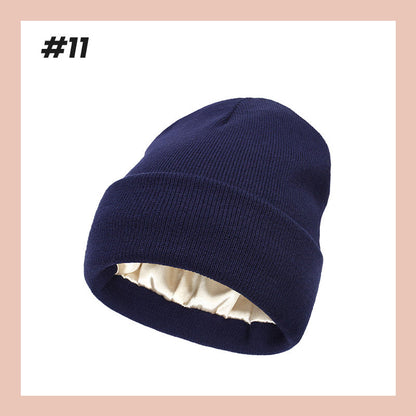 💖Anti-frizz silky satin-lined knit cap