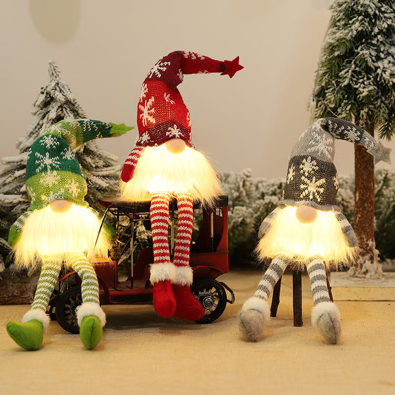 🖤 Black Friday Sale-Only$9.99!! Christmas Gnome LED Figurines🎄