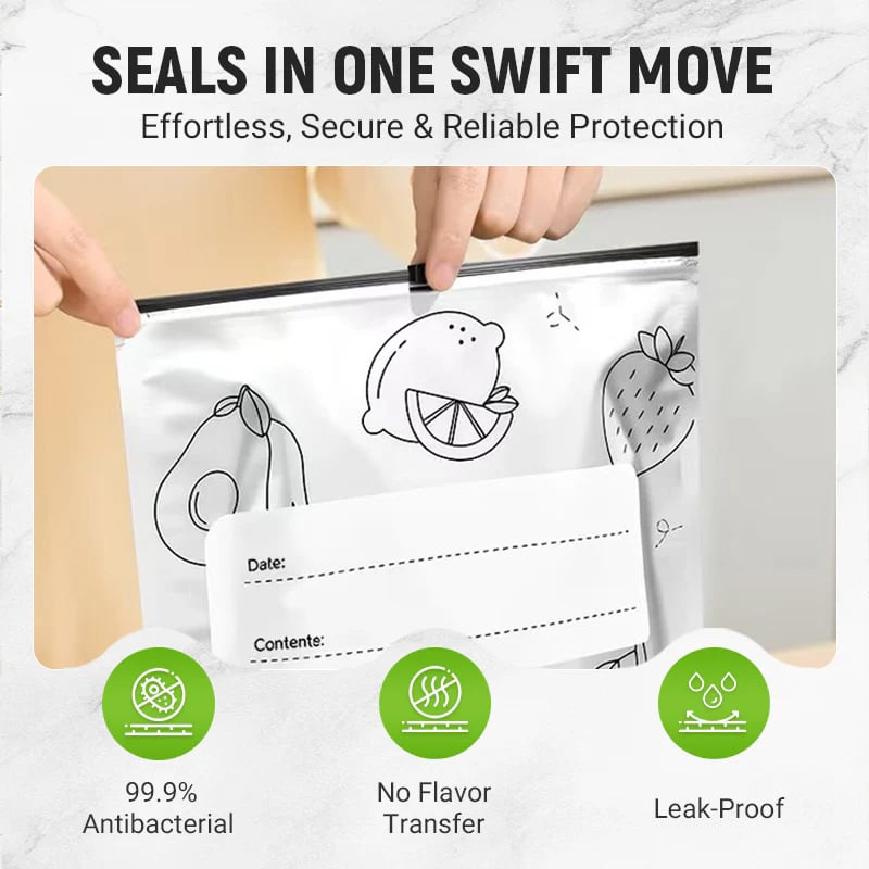 🥦Reusable Aluminum Foil Sealable Storage Bags 🍗– Durable, Leakproof & Reusable for Everyday Use 🌿