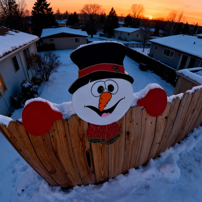 🎄Christmas Sale!-Only$9.99!! Christmas Fence Peeker Outdoor Decor 🎅