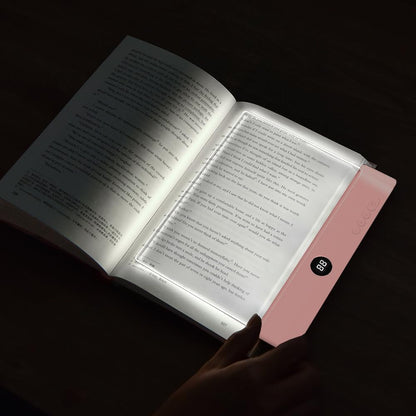 📘 Rechargeable Flat Book Light – Clear LED Reading Lamp with 3 Colors & Timer