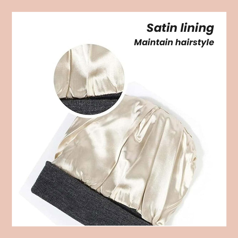 💖Anti-frizz silky satin-lined knit cap