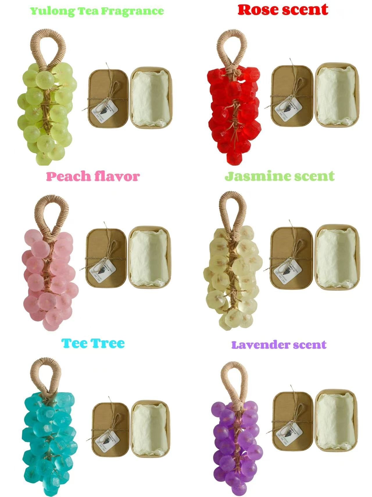 🍇 Personalized Original Handmade Crystal Grape Soap Gentle Cleansing Soap (Single string: 25 pieces)
