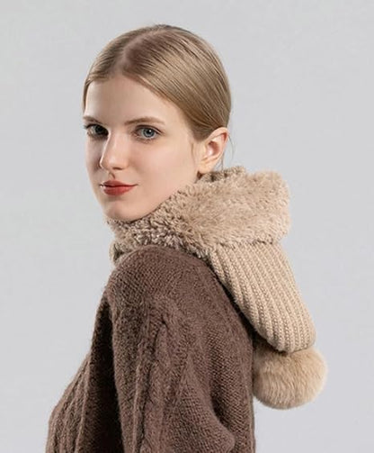 🧣 Women's Knit Beanie Hat Scarf Mask Set — Stay Warm & Stylish This Winter! ❄️