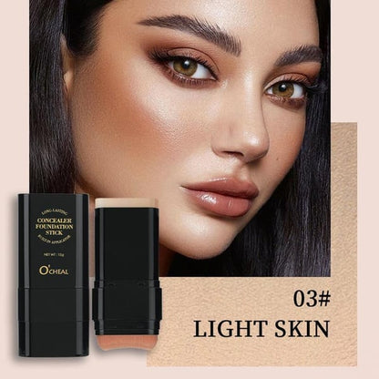 💥Buy 1 Get 1 Free🎁 Dual-Ended Foundation Stick – Long-Lasting Concealer & Highlighter for a Flawless Look