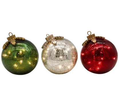 🎅🎄 Glass Tabletop Christmas Ornaments (Set of 3)🔔🎁