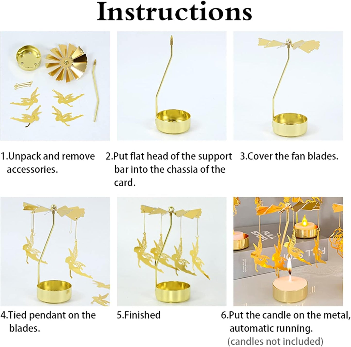 🎁Buy 1 Get 1 Free✨ Rotating Candle Holder — Add a Touch of Magic to Every Moment!