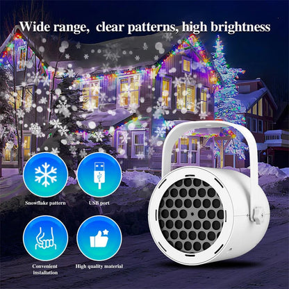 LED Christmas Projection Light – Bring 16 Holiday Scenes to Life 🎄