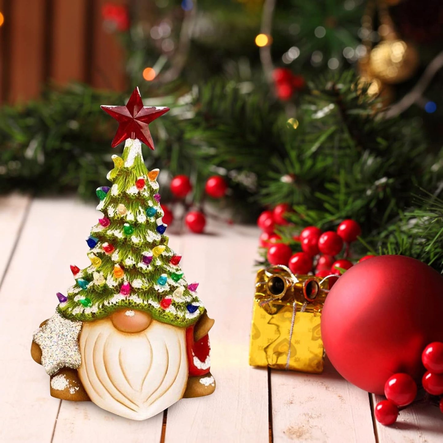 🎄 DIY Lighted Christmas Gnome Tree