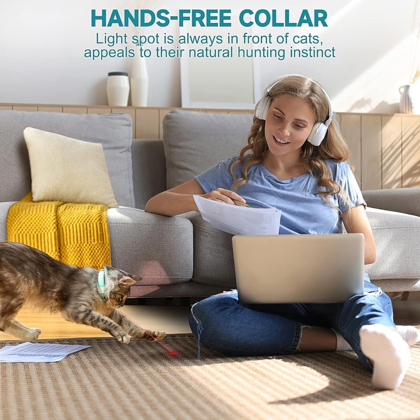🐾 Automatic Cat Laser Collar – Hands-Free Fun for Curious Cats!