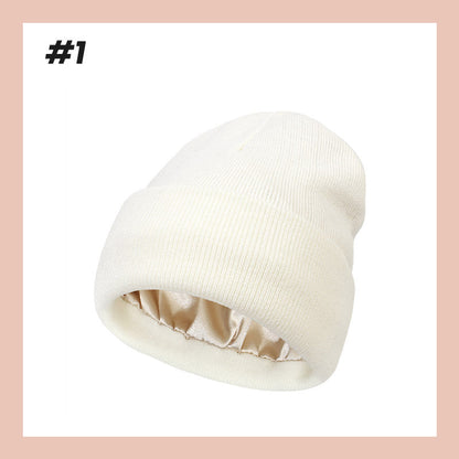 💖Anti-frizz silky satin-lined knit cap