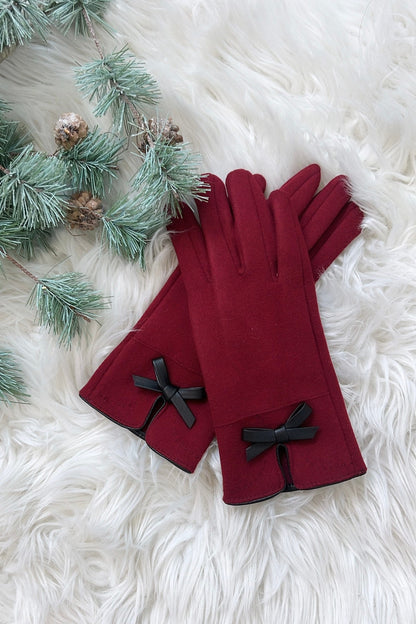 🧤Women's Elegant Bowknot Decorated Gloves ❄️Casual Trendy Warm Gloves for Fall & Winter