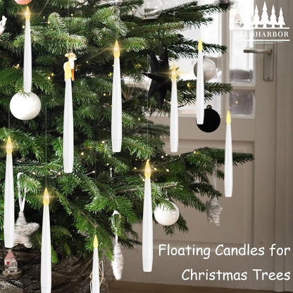 🎄✨ Floating Christmas Candles with Magic Wand Remote ✨