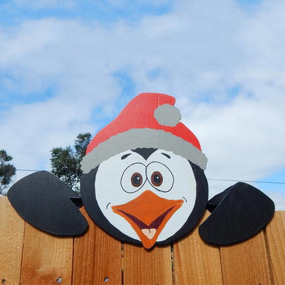 🖤 Black Friday Sale-Only$9.99!! Christmas Fence Peeker Outdoor Decor 🎅