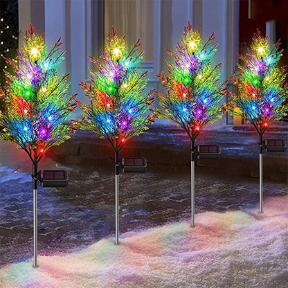 🎄 Solar Christmas Tree Lights – Buy One Get One Free (2 Pack)! Light Up Your Holiday Magic!