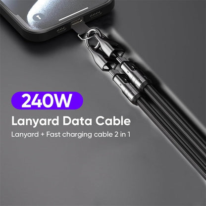 2-in-1 240W Lanyard Charging Cable for USB-C