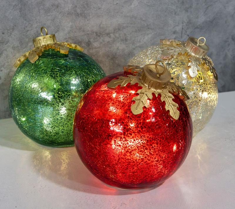 🎅🎄 Glass Tabletop Christmas Ornaments (Set of 3)🔔🎁
