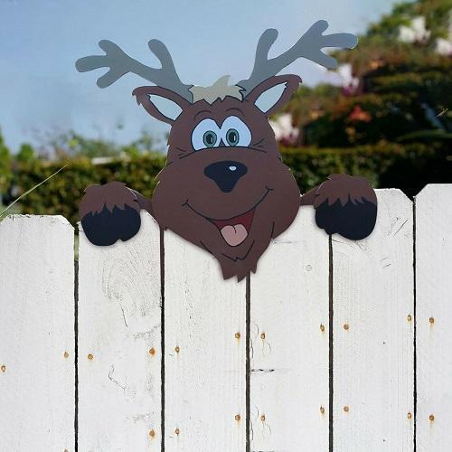 🖤 Black Friday Sale-Only$9.99!! Christmas Fence Peeker Outdoor Decor 🎅
