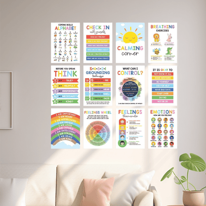 🔥❤️12 Pcs Calming Corner Posters