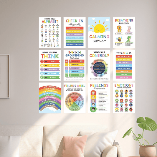 🔥❤️12 Pcs Calming Corner Posters