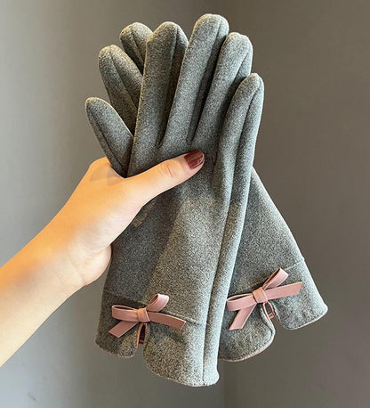 🧤Women's Elegant Bowknot Decorated Gloves ❄️Casual Trendy Warm Gloves for Fall & Winter