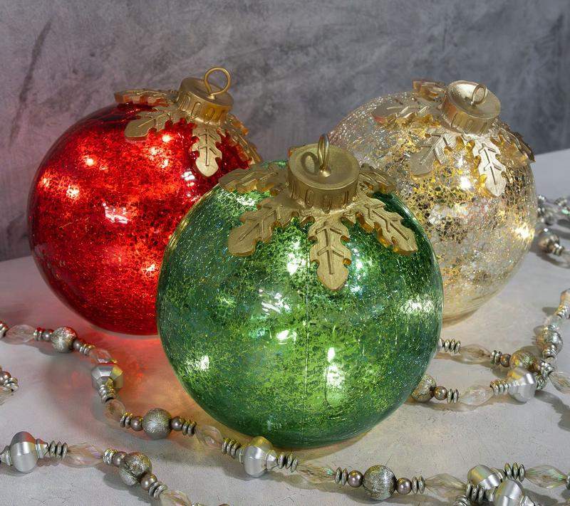 🎅🎄 Glass Tabletop Christmas Ornaments (Set of 3)🔔🎁