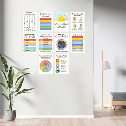 🔥❤️12 Pcs Calming Corner Posters