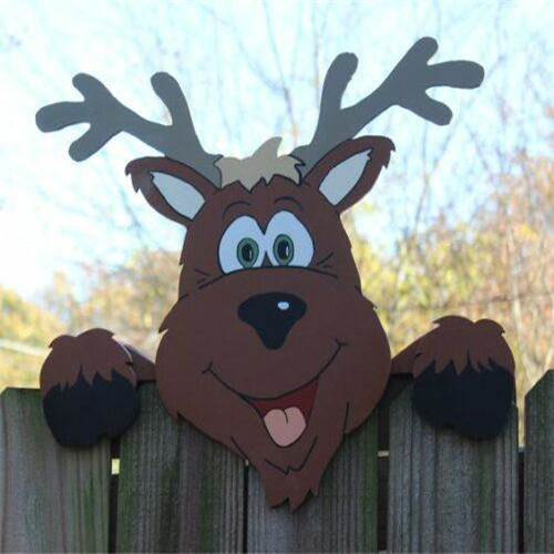 🖤 Black Friday Sale-Only$9.99!! Christmas Fence Peeker Outdoor Decor 🎅