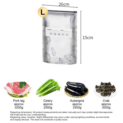 🥦Reusable Aluminum Foil Sealable Storage Bags 🍗– Durable, Leakproof & Reusable for Everyday Use 🌿