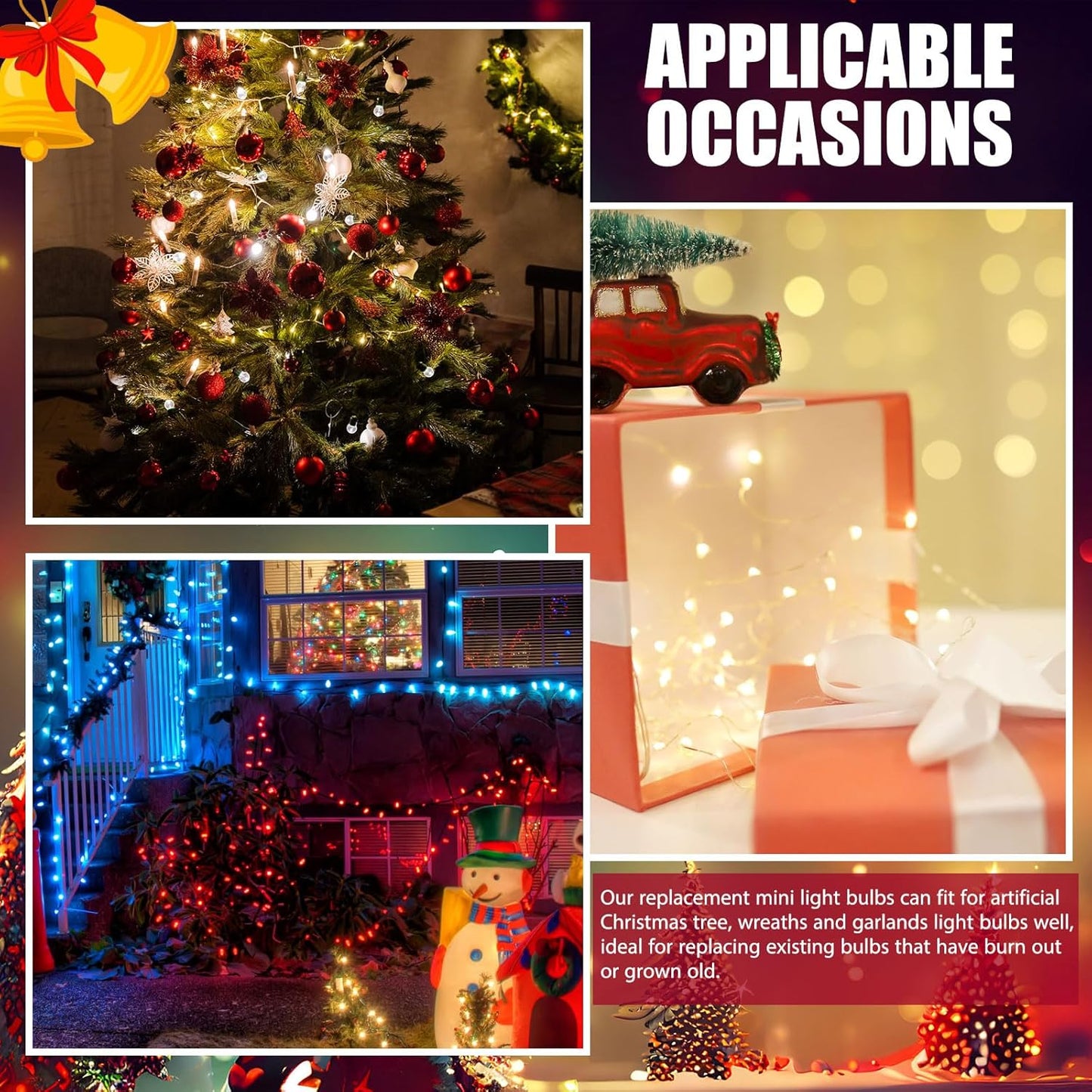 🖤 Black Friday 50% OFF ⚡✨Classic Replaceable Incandescent Christmas Lights🎄