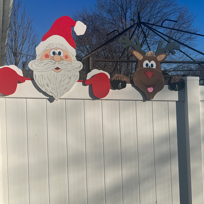 🖤 Black Friday Sale-Only$9.99!! Christmas Fence Peeker Outdoor Decor 🎅