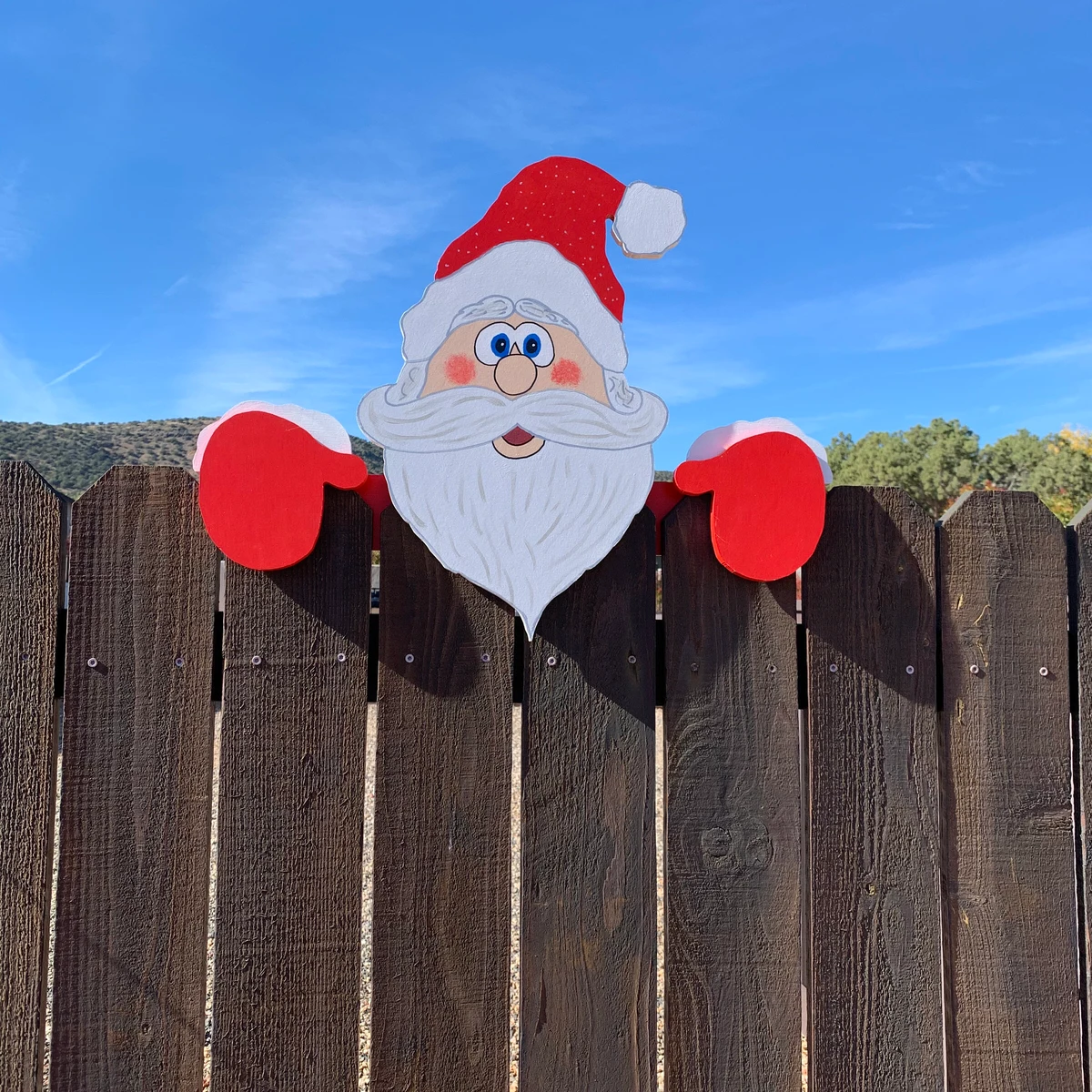🖤 Black Friday Sale-Only$9.99!! Christmas Fence Peeker Outdoor Decor 🎅