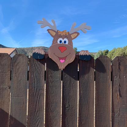🖤 Black Friday Sale-Only$9.99!! Christmas Fence Peeker Outdoor Decor 🎅