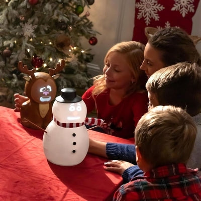 🎅Christmas Sale 49% Off ⛄️Talking Animated Blink Snowman with Built in Projector u0026 Speaker Plug'n Play🎄