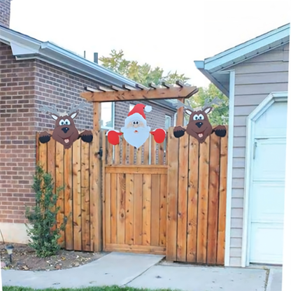 🖤 Black Friday Sale-Only$9.99!! Christmas Fence Peeker Outdoor Decor 🎅